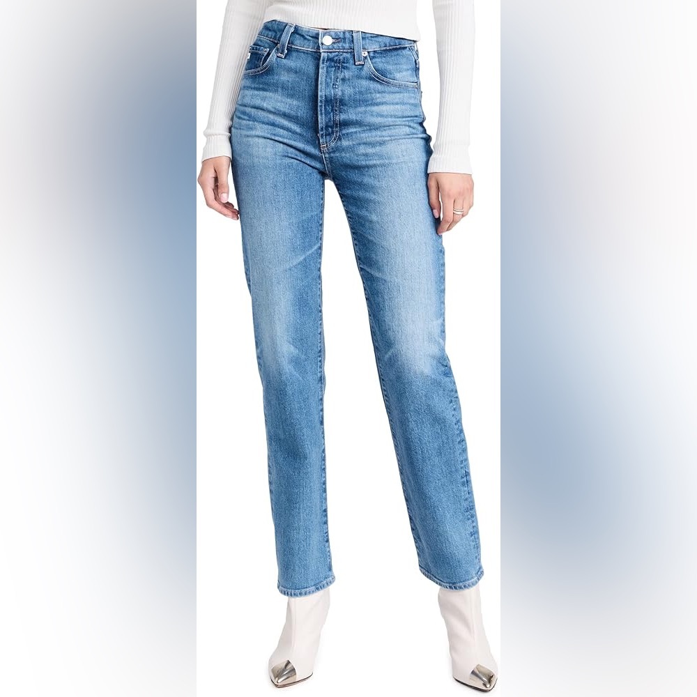 AG Adriano Goldschmied Blue Straight Leg Jeans